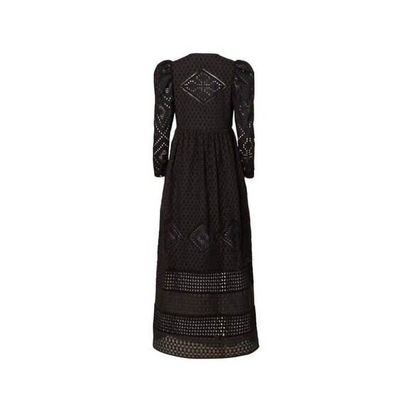 Alix of Bohemia Winifred Black Eyelet Dress Obsidian Medium  An elegant, bohemia - Picture 7 of 14